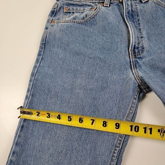 Vintage 90s Levis 505 Jeans Men 31x32 Blue Straight Leg Distressed Grunge - Picture 9 of 15